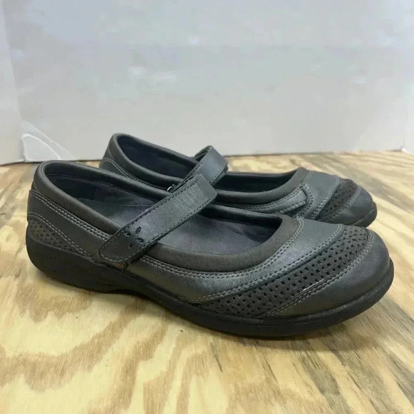 Abeo Women's Smart System Mary Jane Shoe Size 8.5 Gray Leather Loafers 3590 - Picture 1 of 10